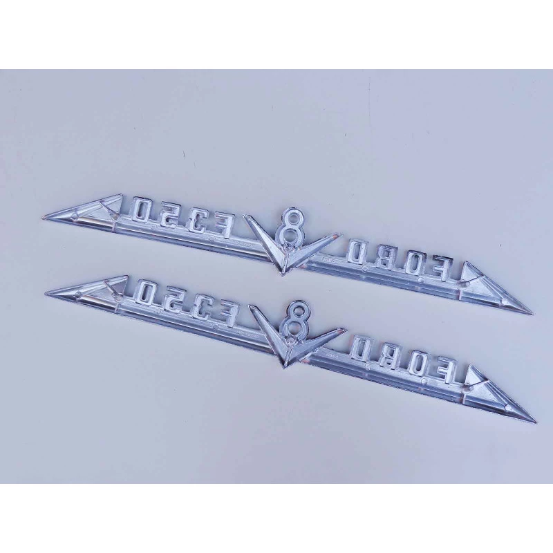 Emblema Lateral Capô Ford F-350 1965 a 1971 Original Par Usado