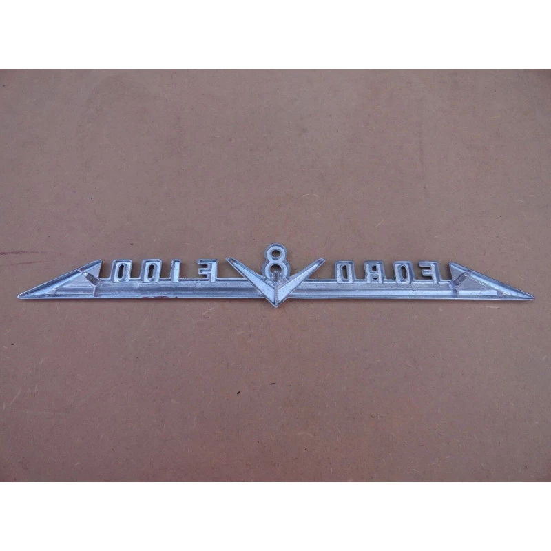 Emblema Lateral Capô F-100 V8 1965 a 1968 Original Cromado