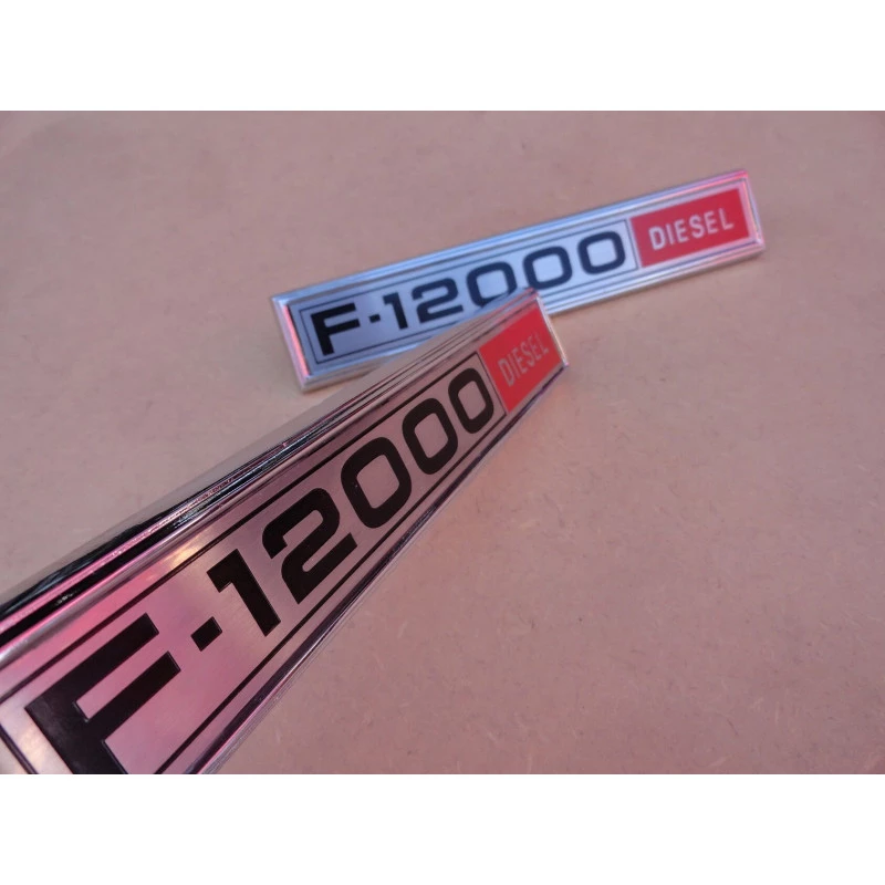 Emblema Lateral F-12000 Diesel 1980 a 1982 Reprodução - Par