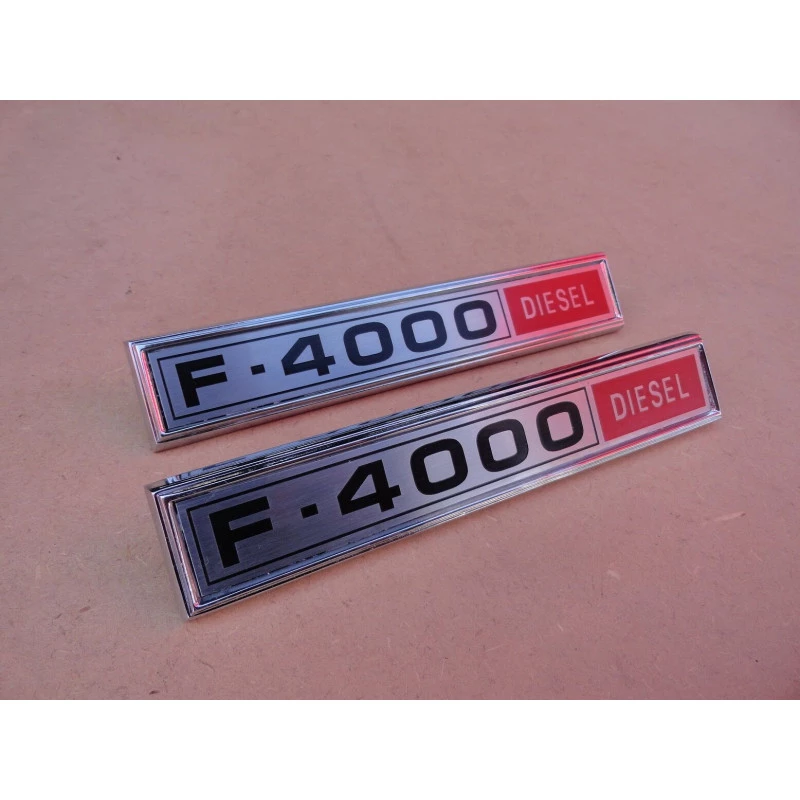 Emblema Lateral F-4000 Diesel 1980 a 1982 Reprodução - Par