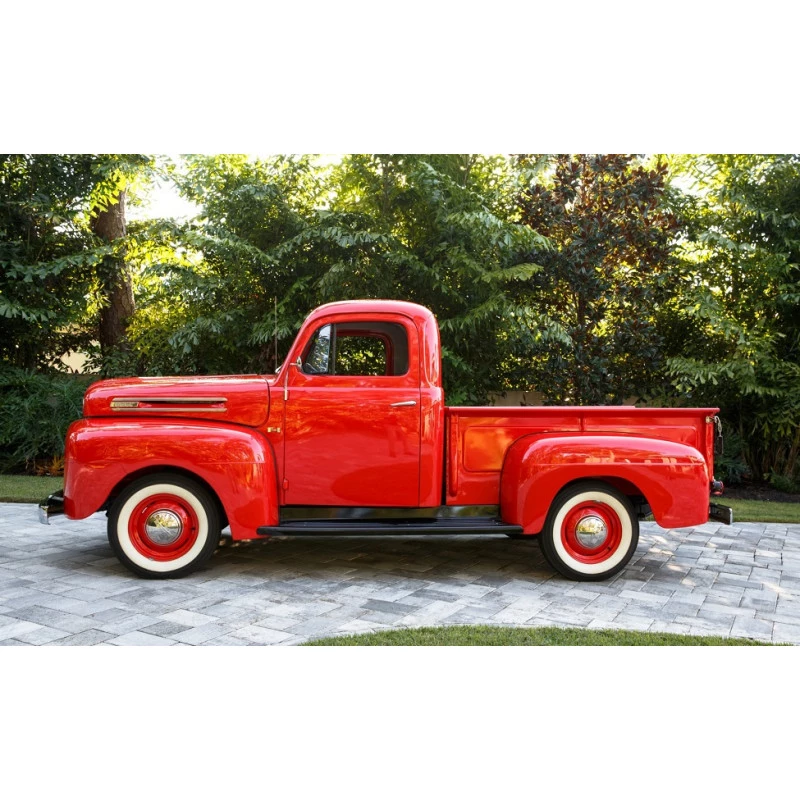 Emblema Lateral Ford F-1 1948 a 1950 Cromado Novo - Unitário