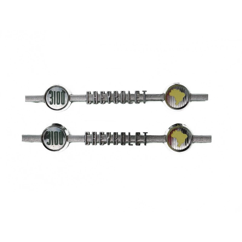 Emblema Lateral Paralama Chevrolet Brasil 3100 1958 a 1963 Par
