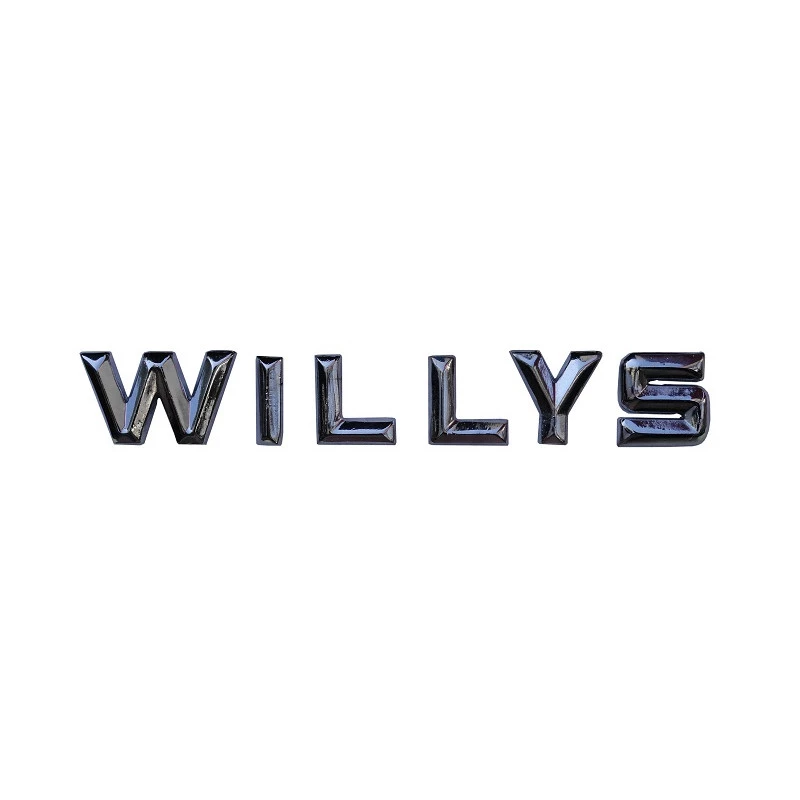 Emblema Letras Willys Traseiro Interlagos Cromado Novo Jogo
