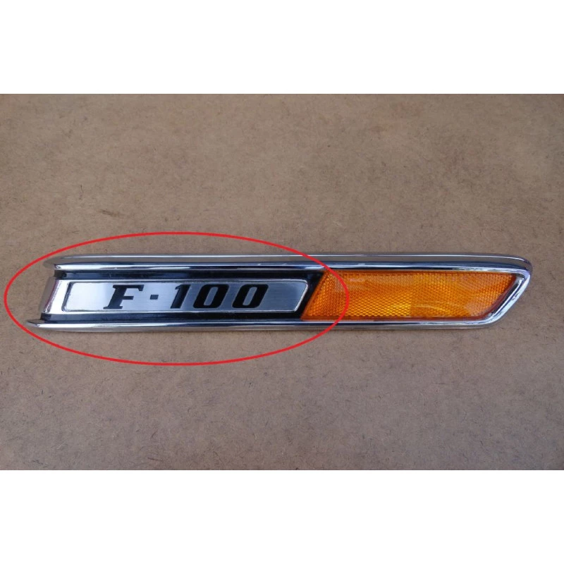 Emblema F-100 do Logo Lateral Direito do Capô F-100 1972 à 1979 Novo