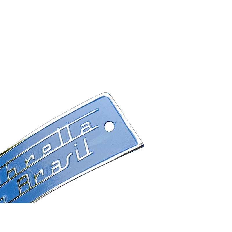Emblema Lambretta Do Brasil Atrás do Banco em Metal Novo - Unitário