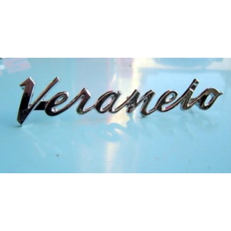 Emblema Lateral Traseira Veraneio 1964 a 1988 Cromado Fixação Parafuso Novo