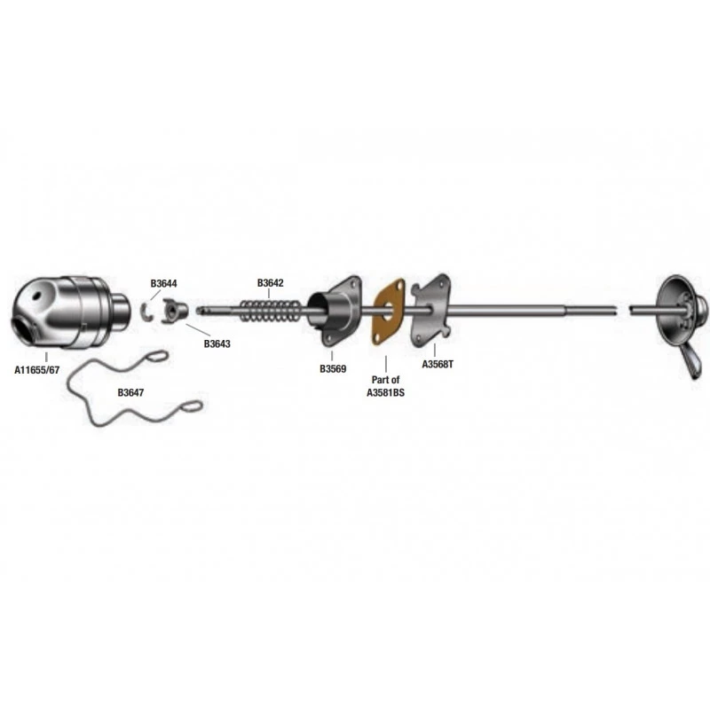 Vareta Chave Luz e Buzina com Acessórios Ford A 1930 1931 Novo - Kit 