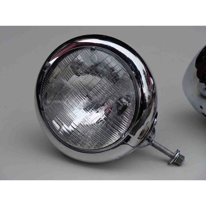 Farol com Bojo Cromado Década 30 Hot Rod Antigos Universal - Par