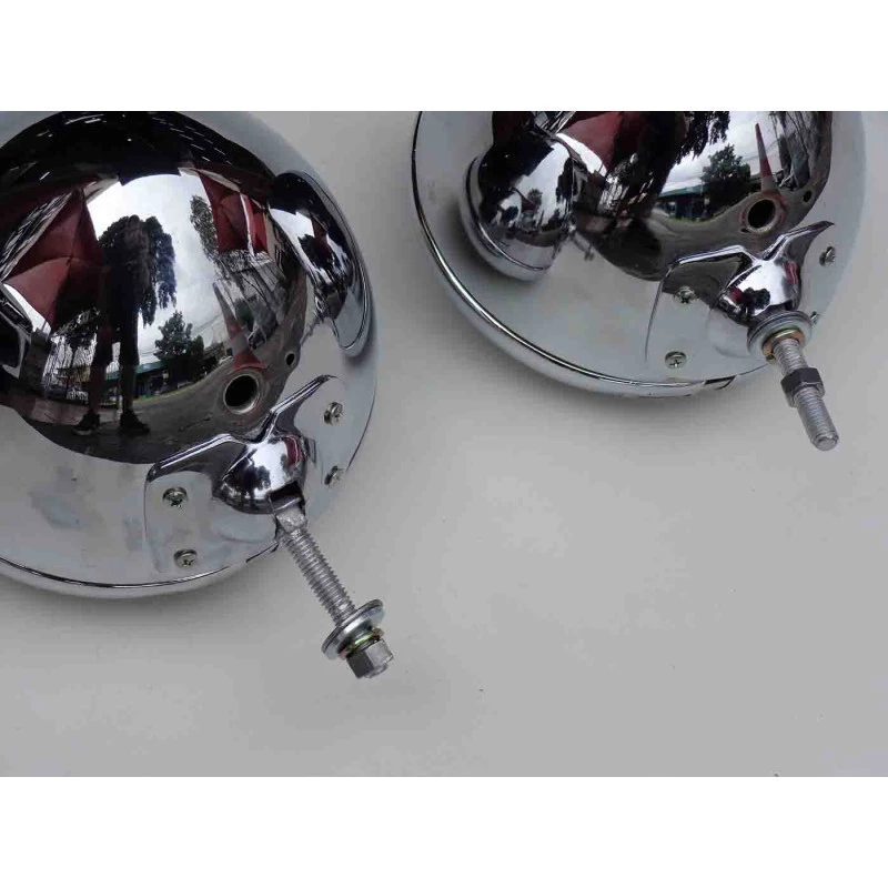 Farol com Bojo Cromado Década 30 Hot Rod Antigos Universal - Par