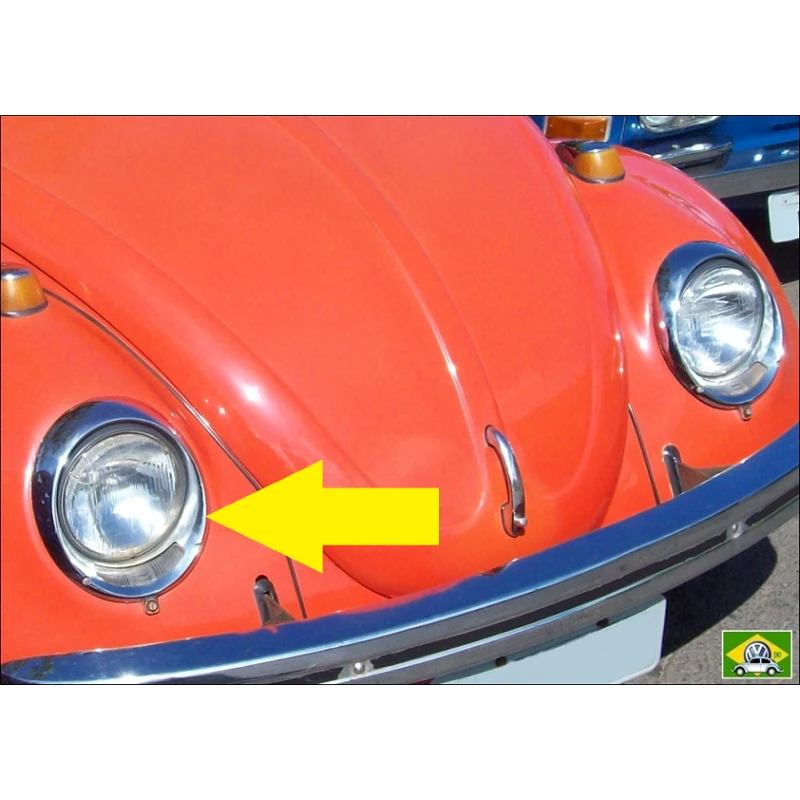 Farol Tremendão Fusca até 73 em Metal Usado Com Detalhes Unitário 