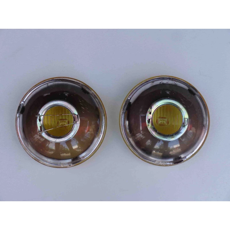 Farol Rossi H1 Iodo Amarelo Pequeno 140mm c/ Detalhe Usado - Par