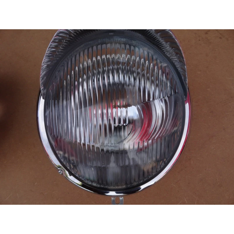 Farol Dianteiro com Aba Fusca 1963 a 1972 Olho Sapo/Boi - Par