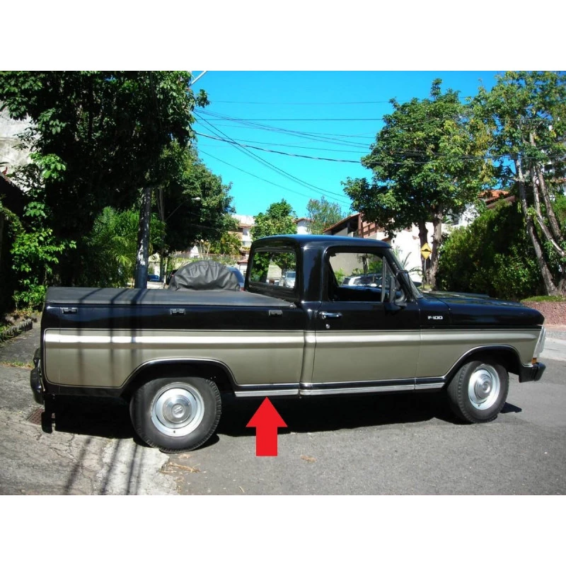 Friso Inferior da Caçamba Esquerdo F-100 F-1000 1972 a 1992 Original Novo