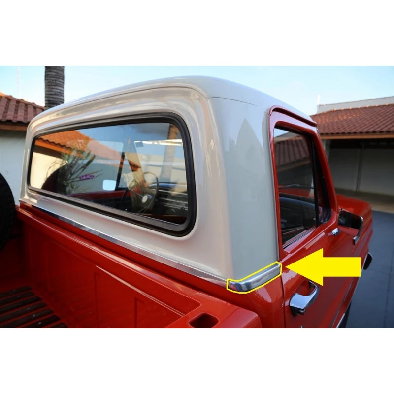 Friso Canto da Cabine F-100 F-1000 1972 a 1985 Cromado Novo - Par