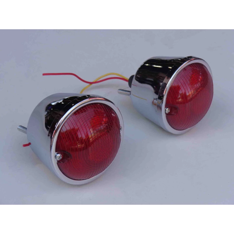 Lanterna Traseira F-1 F-100 1948 a 1954 Metal Cromado - Par