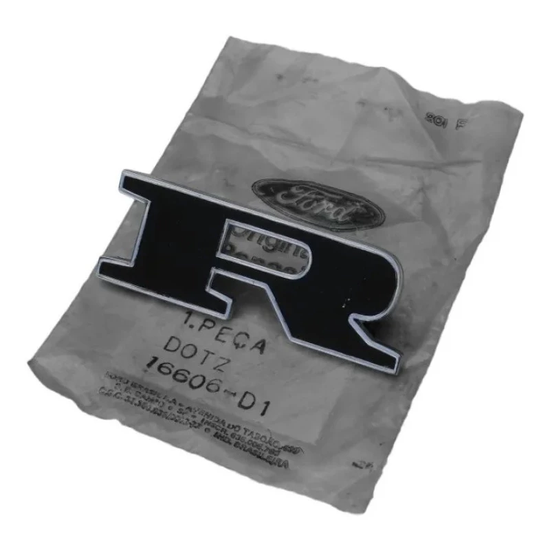 Letra R Emblema Ford Capô F-100 F-1000 Traseira Rural Preto - Unitário