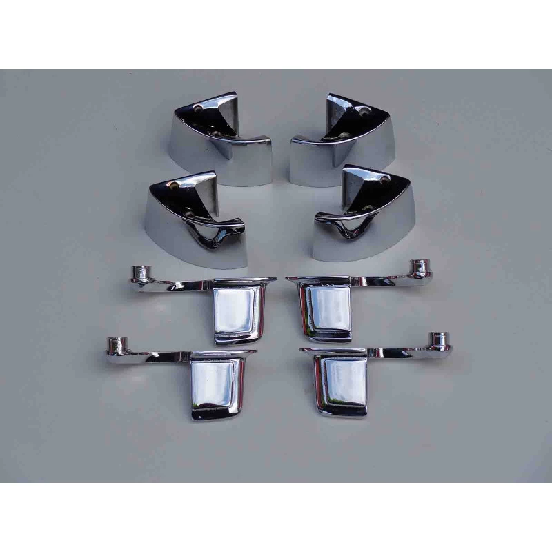 Maçaneta Interna C/ Moldura Bel Air Impala 1959 a 1961 4 Portas Cromado Usado - Jogo