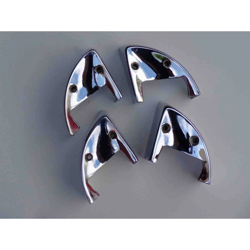 Maçaneta Interna C/ Moldura Bel Air Impala 1959 a 1961 4 Portas Cromado Usado - Jogo