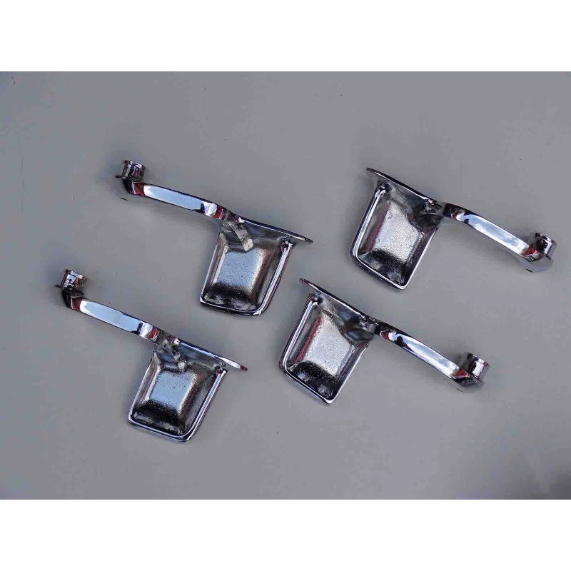 Maçaneta Interna C/ Moldura Bel Air Impala 1959 a 1961 4 Portas Cromado Usado - Jogo