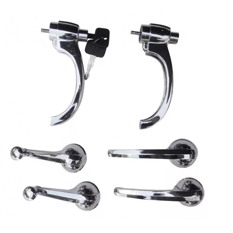 Maçaneta Externa Interna e Manivela C-14 C-10 D-10 D-60 Veraneio - Kit S/ Calços