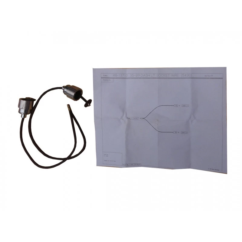 Fiação Soquete Iluminação Painel Instrumentos Ford 35 À 39