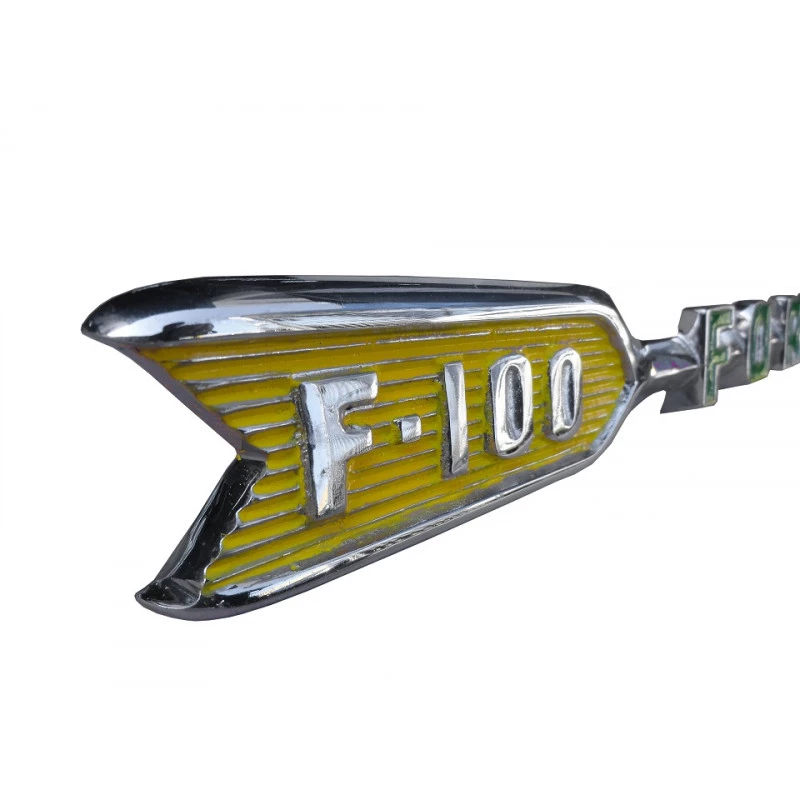 Emblema Fecha Lateral Capô F-100 62 À 64 Reprodução Novo - Par