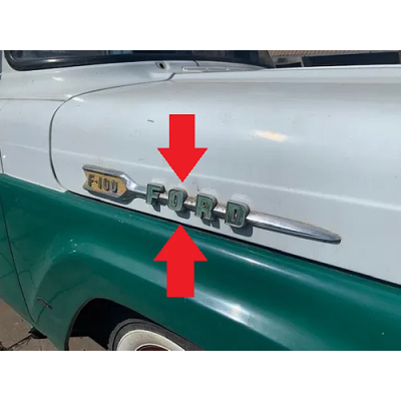 Emblema Fecha Lateral Capô F-100 62 À 64 Reprodução Novo - Par