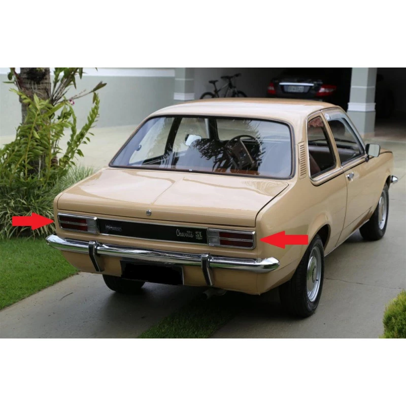 Friso Lanterna Traseira Chevette Até 79 Cromado Novo - Par