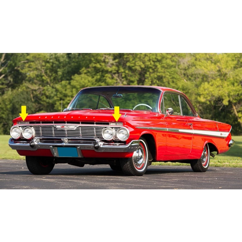 Lente Pisca Dianteiro Impala Bel Air 61 Original Usada - Par