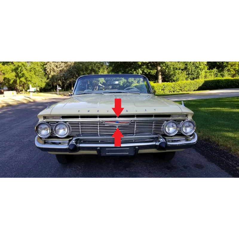 Emblema Grade Dianteira Impala Bel Air 1961 Original Usado