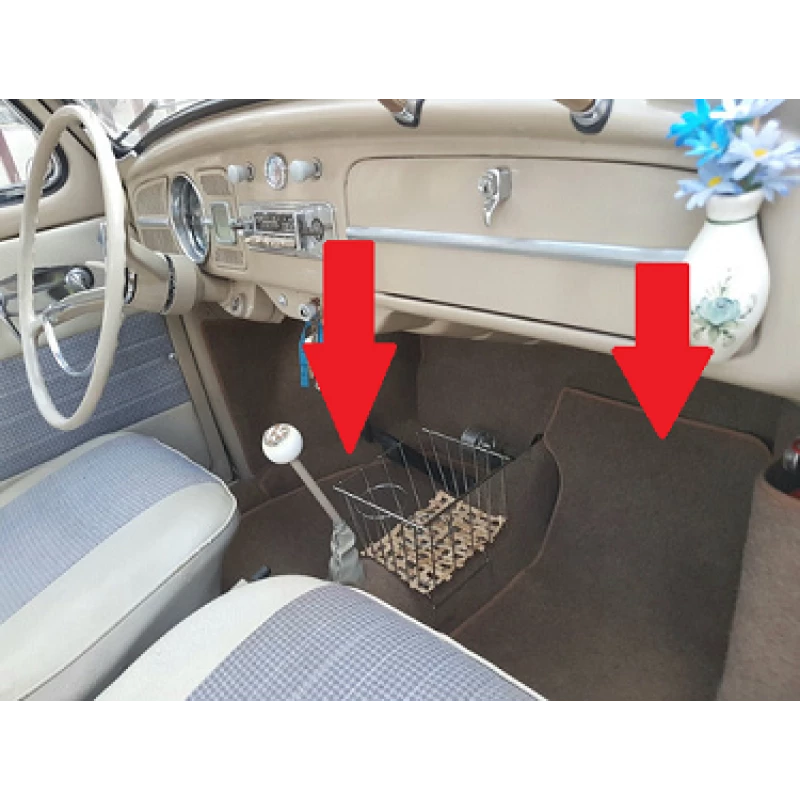 Tapete Borracha Fusca Original Vw Usado C/ Detalhes - Jogo
