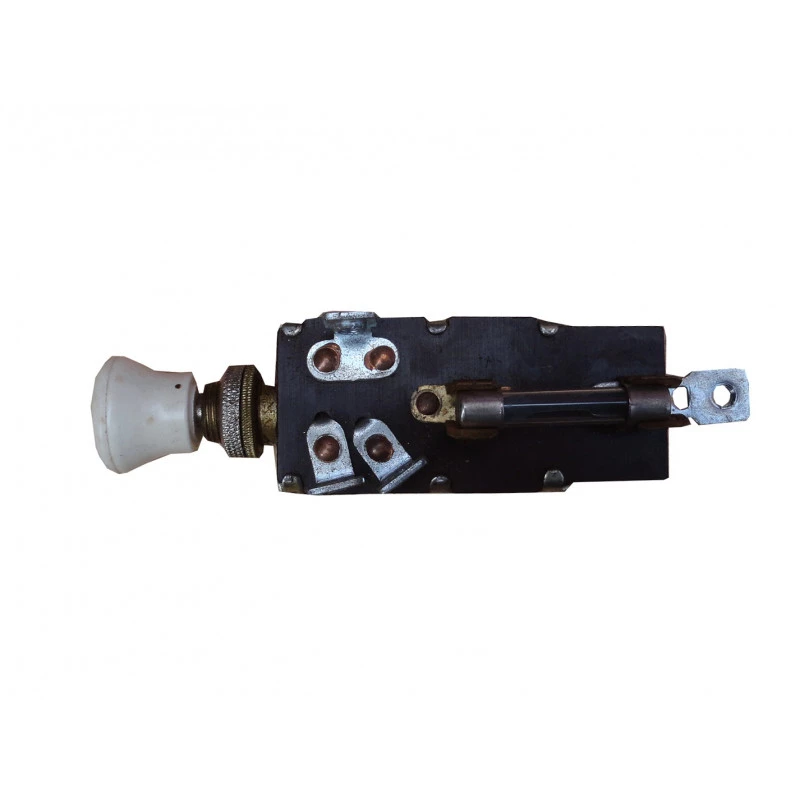 Chave De Luz 2 Posições C/ Botão Branco Hot Rod Carro Antigo