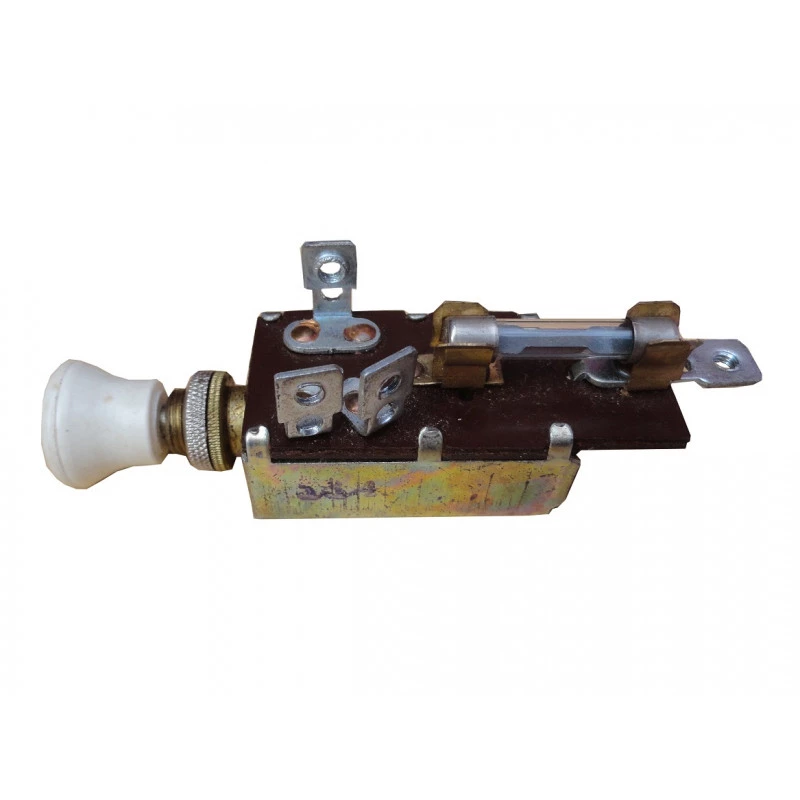Chave De Luz 2 Posições C/ Botão Branco Hot Rod Carro Antigo