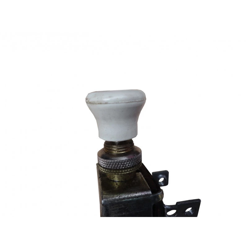 Chave De Luz 2 Posições C/ Botão Branco Hot Rod Carro Antigo