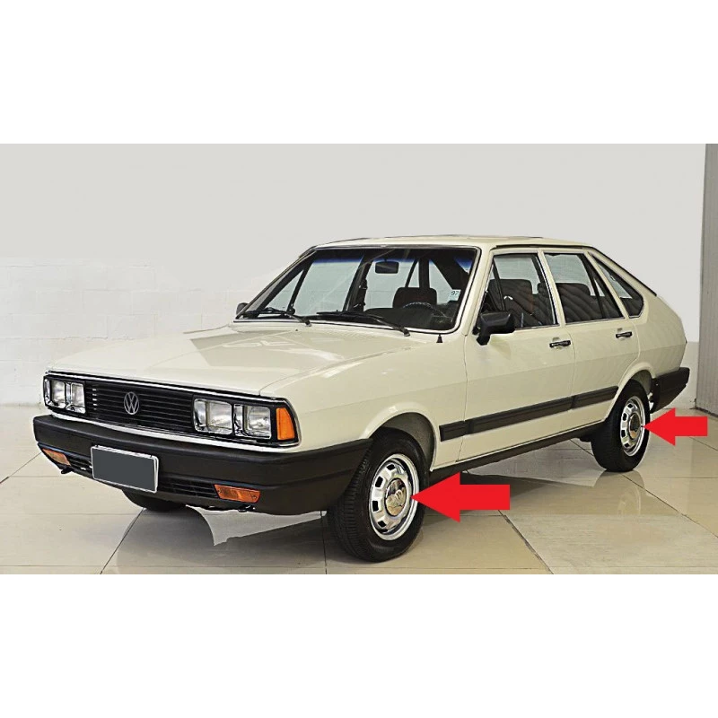 Calota Inox Para Roda De Ferro Passat Gol Voyage Original Vw Jogo