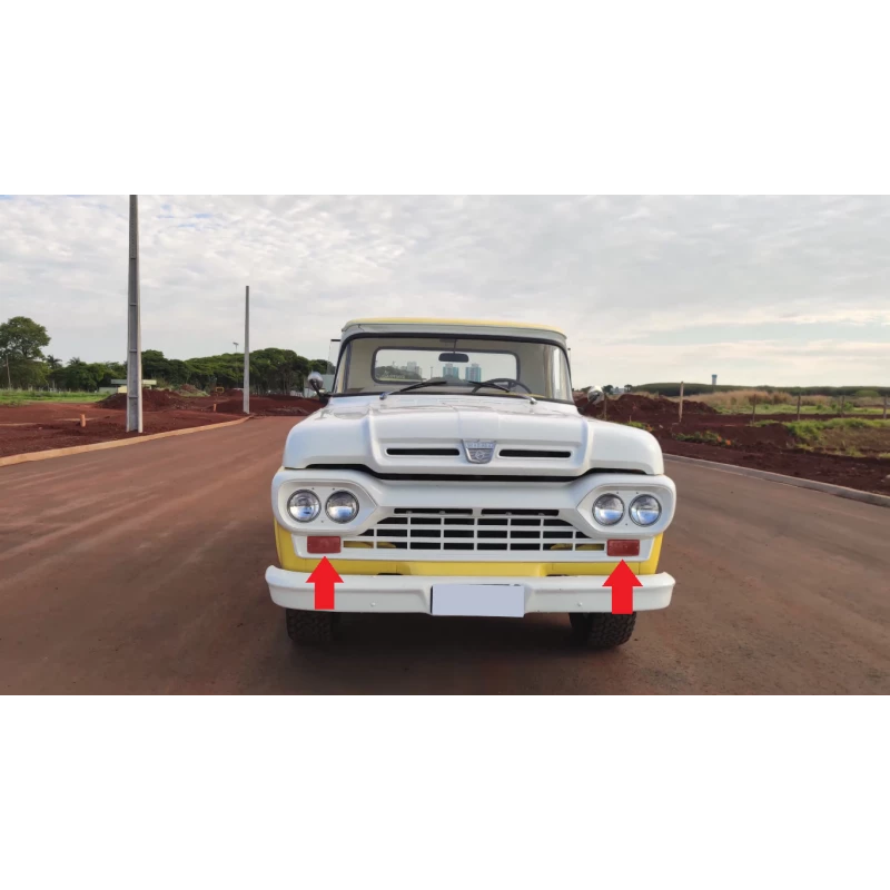 Lente Pisca Dianteiro F-100 F-350 62 À 64 Vermelha Nova Par