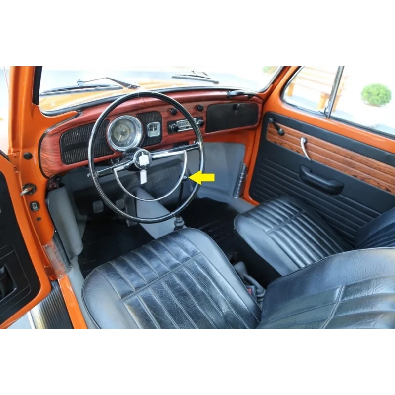 Manopla Bola Alavanca Câmbio Karmann Ghia até 72 Preta Nova