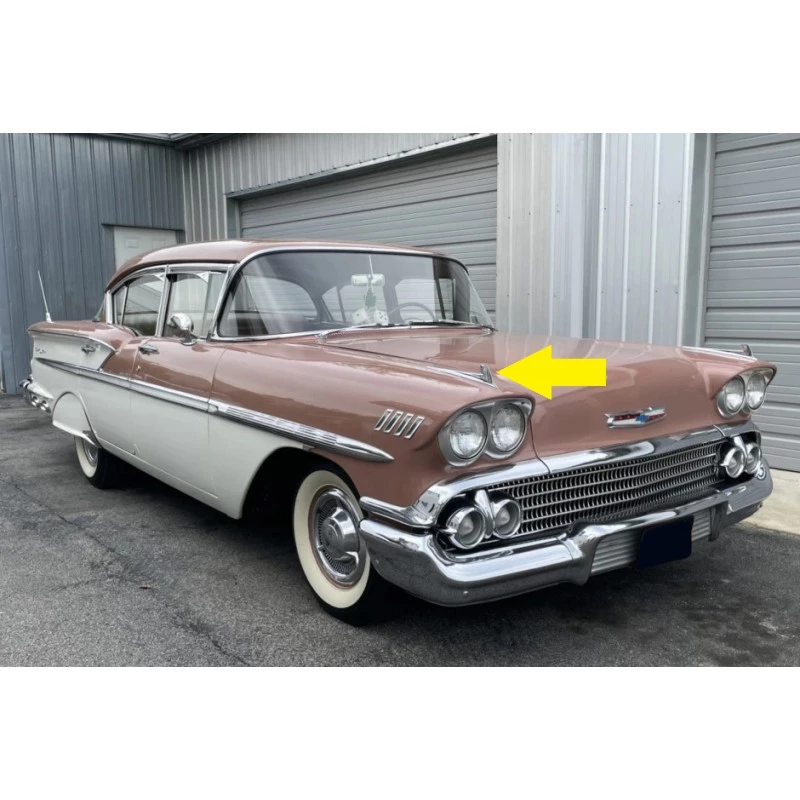 Ornamento Friso Paralama Chevrolet Impala Bel Air 1958 Original Usado