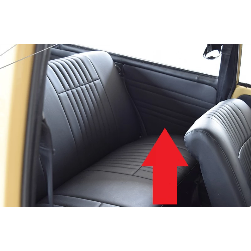 Forro Forração Lateral Traseiro VW Brasilia até 77 Preto Par 