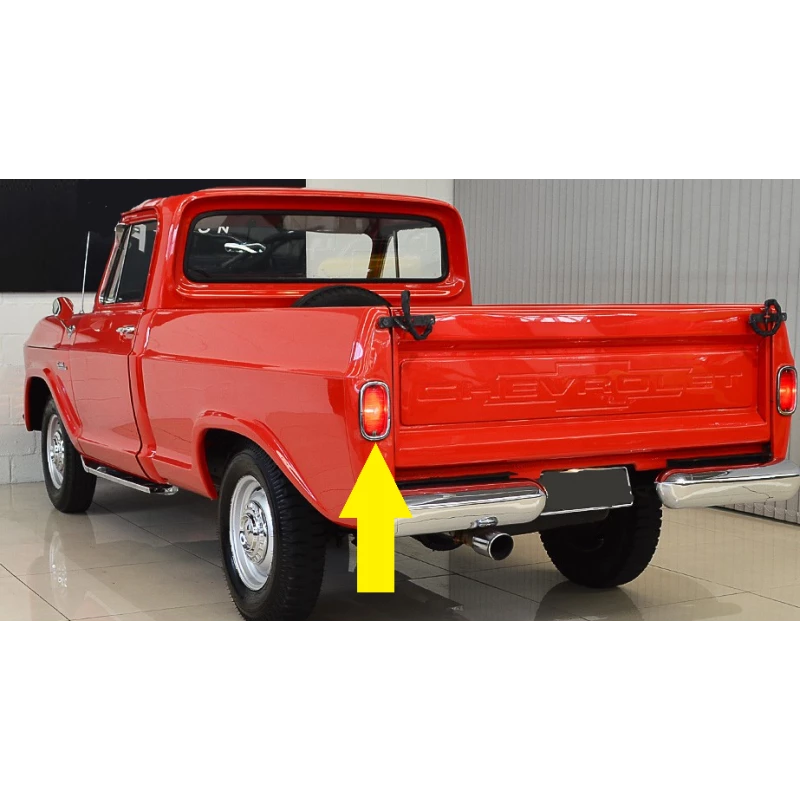 Lente Lanterna Traseira C-14 C-15 C-10 A-10 D-10 Nova c/ Logo Chevrolet Par