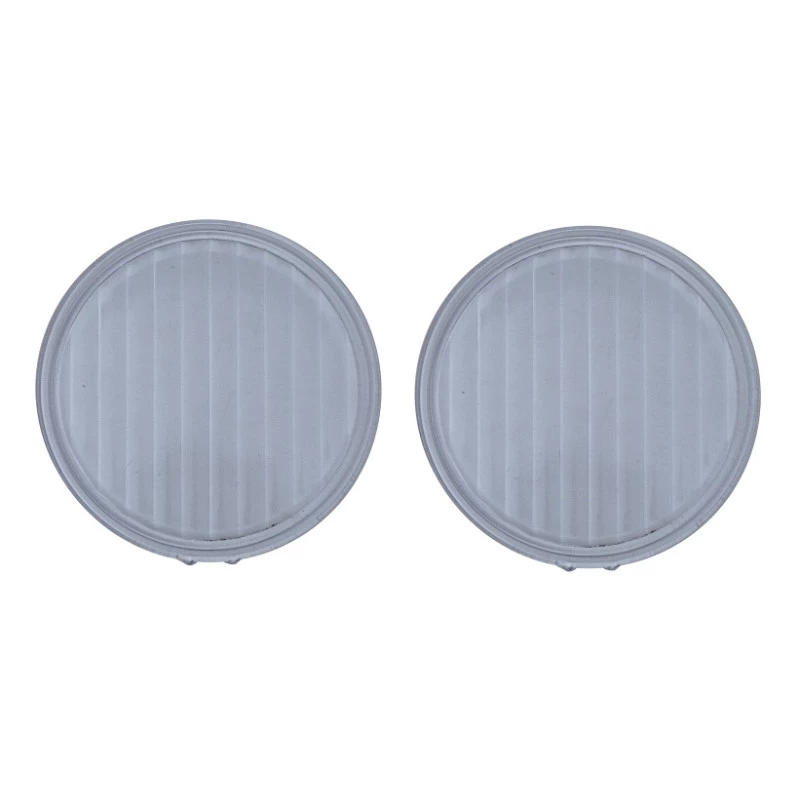 Lente Farol Vidro Reta Canelada Lucas 7'' Hot Rod Moto Adaptação - Par