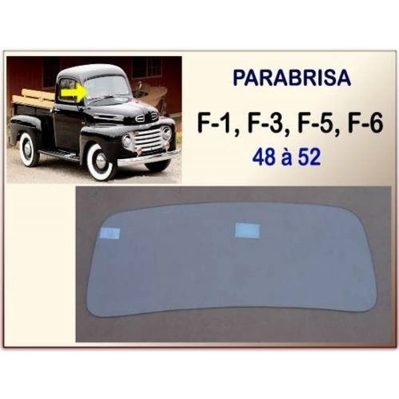 Vidro Parabrisa F-1 48 à 52 Incolor Temperado
