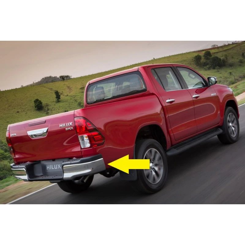 Parachoque Traseiro Hilux 2016 à 2021 Cromado Novo