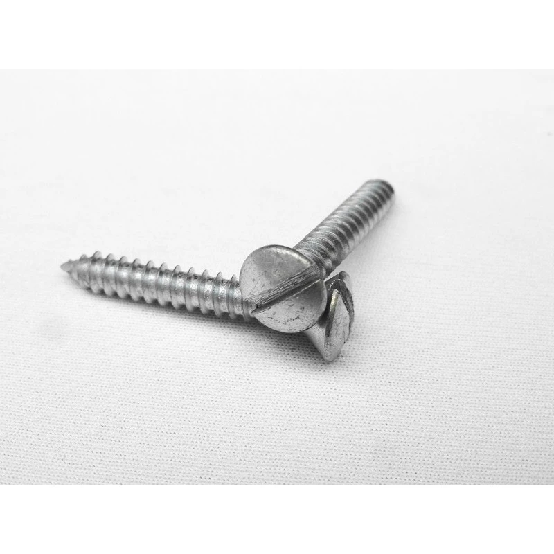 Parafuso Cabeça Cônica Fenda 4,8 x 32mm Auto Atarraxante Zincado Jogo com 10