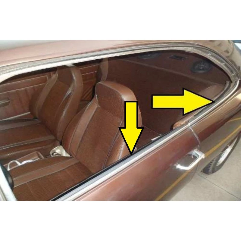 Borracha Pestana Externa Dianteira e Traseira Friso Opala Coupe 2 Portas até 1988 - Jogo