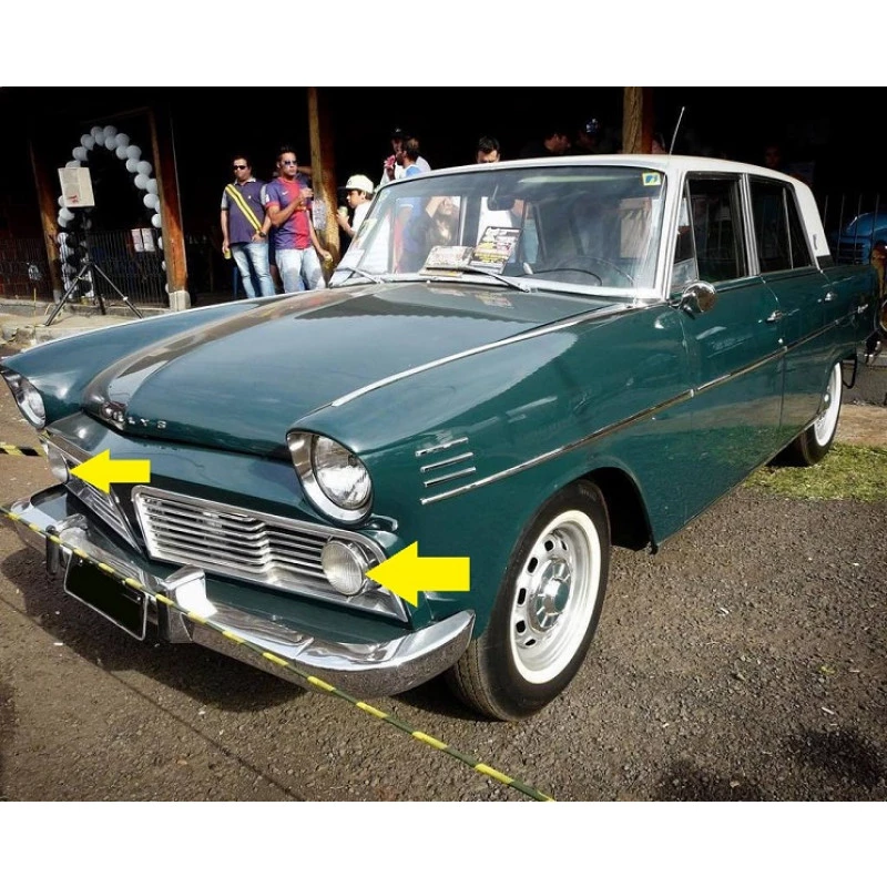 Lente Pisca Farol Auxiliar Aero Willys 1963 em Diante e Simca Par