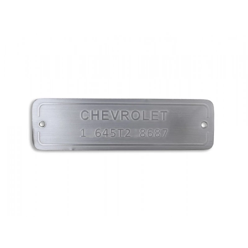 Plaqueta Identificação Coluna Porta Chevrolet Bel Air Impala Corvette Biscayne Corvair 1953 a 1963