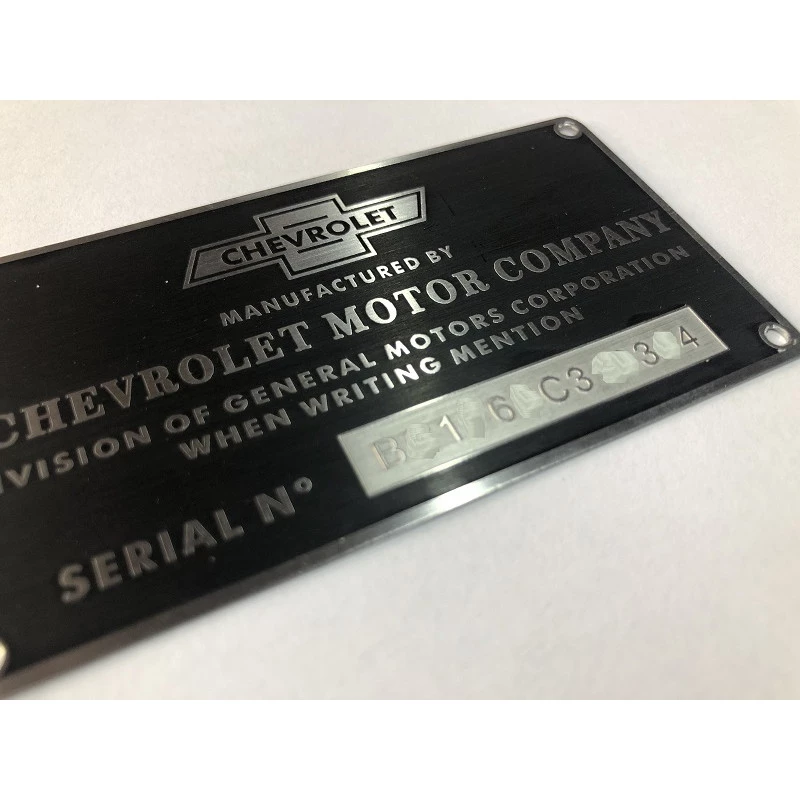 Plaqueta Chassi Identificação Chevrolet Sapo Bagre 1947 a 1955 Gravada