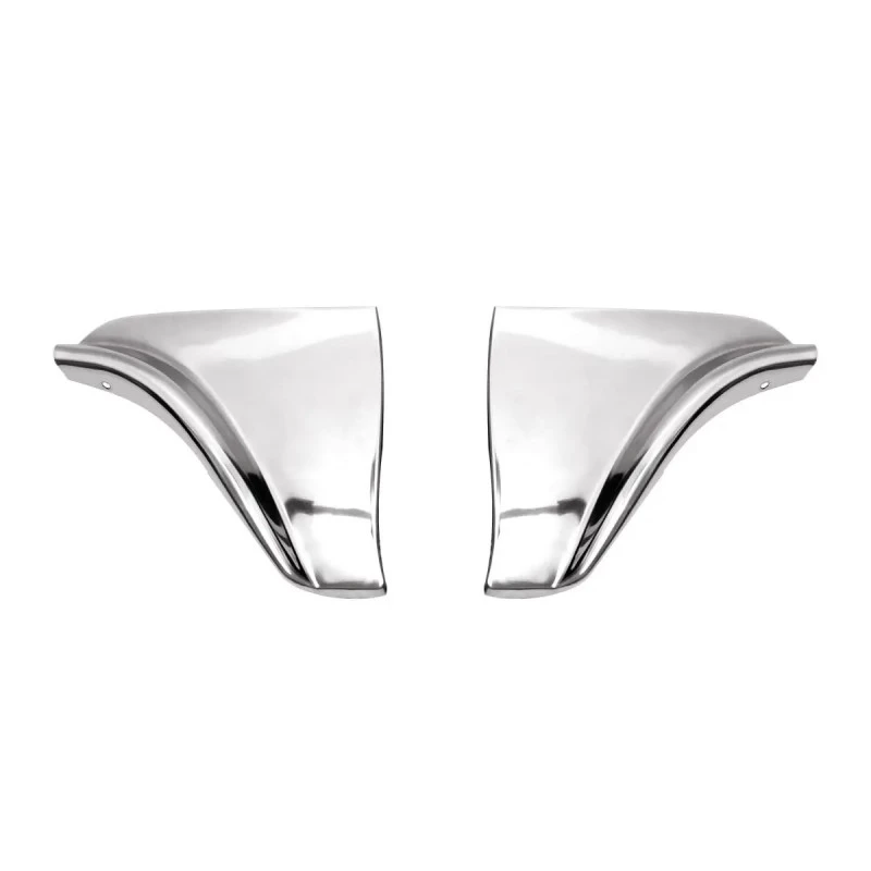 Polaina Saia Traseira Inox Chevrolet Bel Air Impala 1958 - Par
