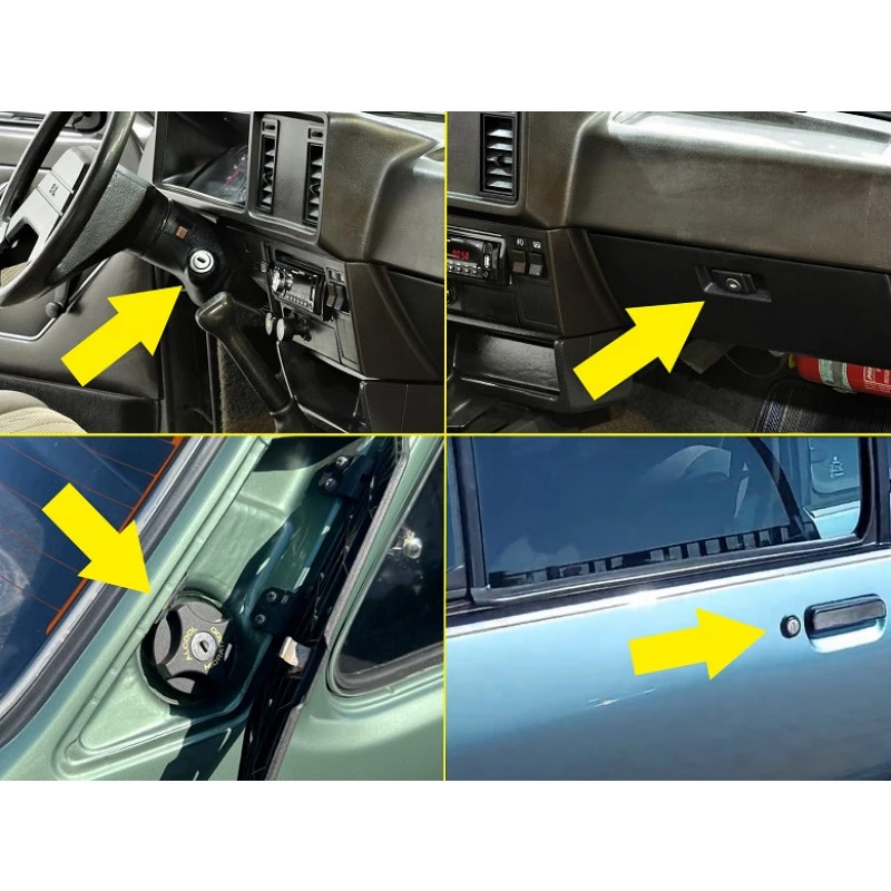 Cilindro Ignição Porta Luvas Porta Tanque Chevette Preto 83 à 86 - Jogo
